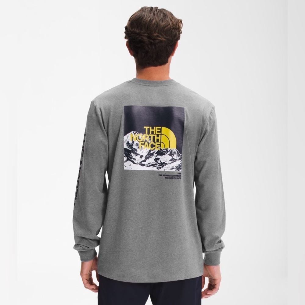 Men’s Long-Sleeve Logo Play Tee The Northface Size Small Hike Outdoor Shirt Comf